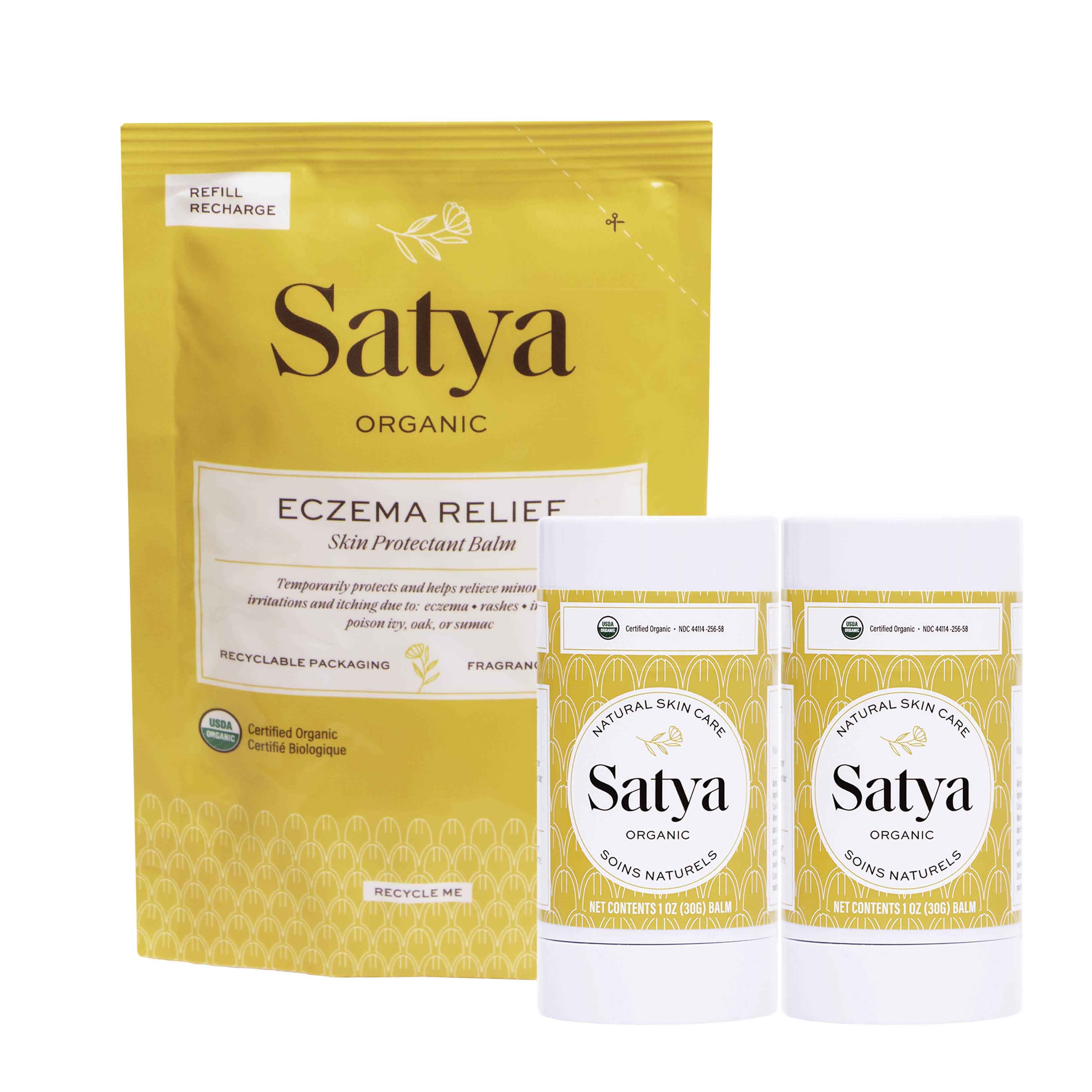 Satya Organic Eczema Relief Skin Protectant Balm.