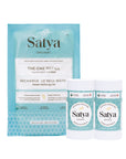 The Satya Multi Use Refill Bundle contains one Multi-Use Refill Pouch and two Multi-Use Glide Sticks
